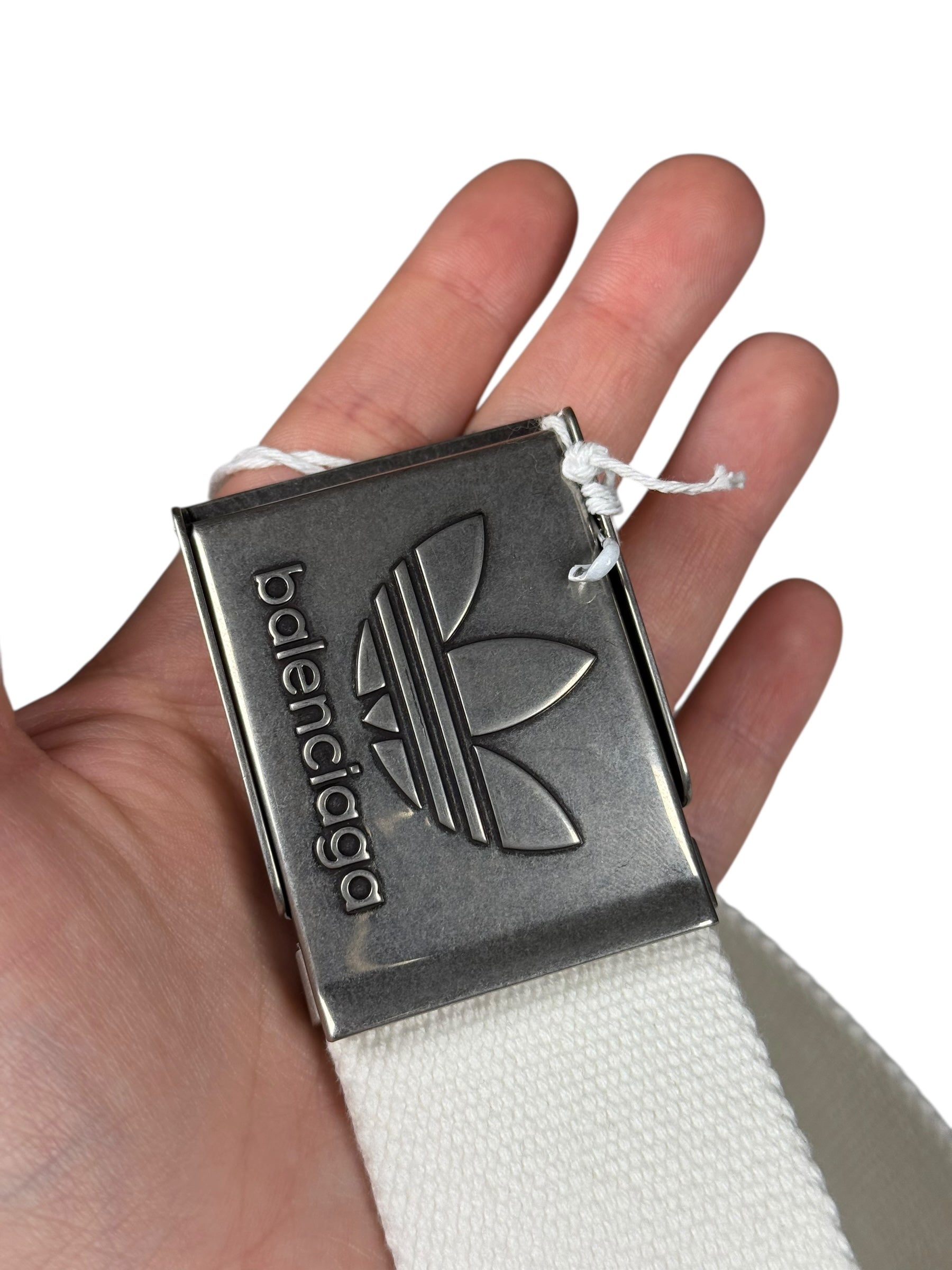 Balenciaga X Adidas Canvas White Belt