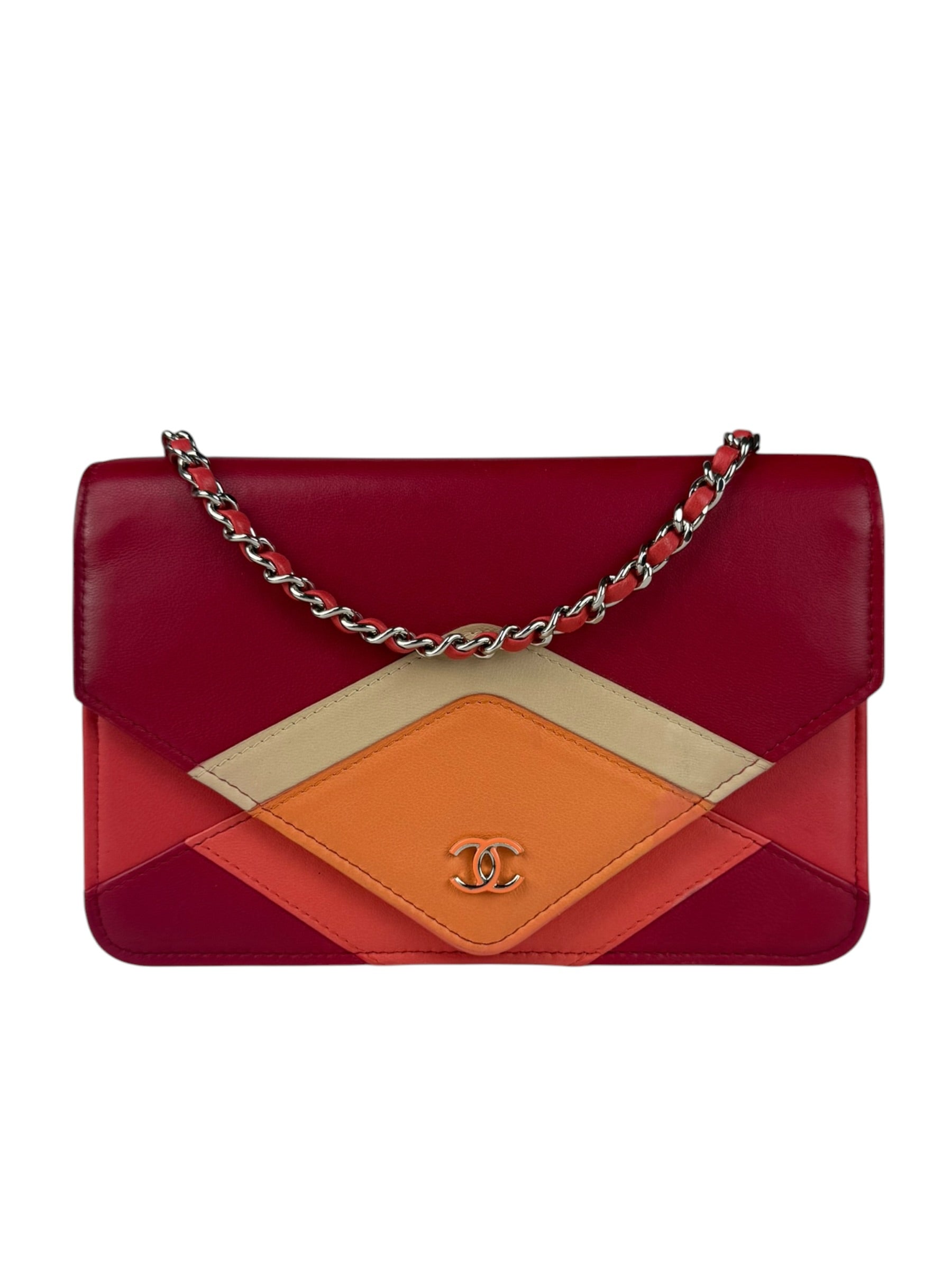 Chanel Pink Leather Wallet on Chain Crossbody Bag 2017