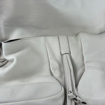 Gucci White Leather Bamboo Jungle Shoulder Bag