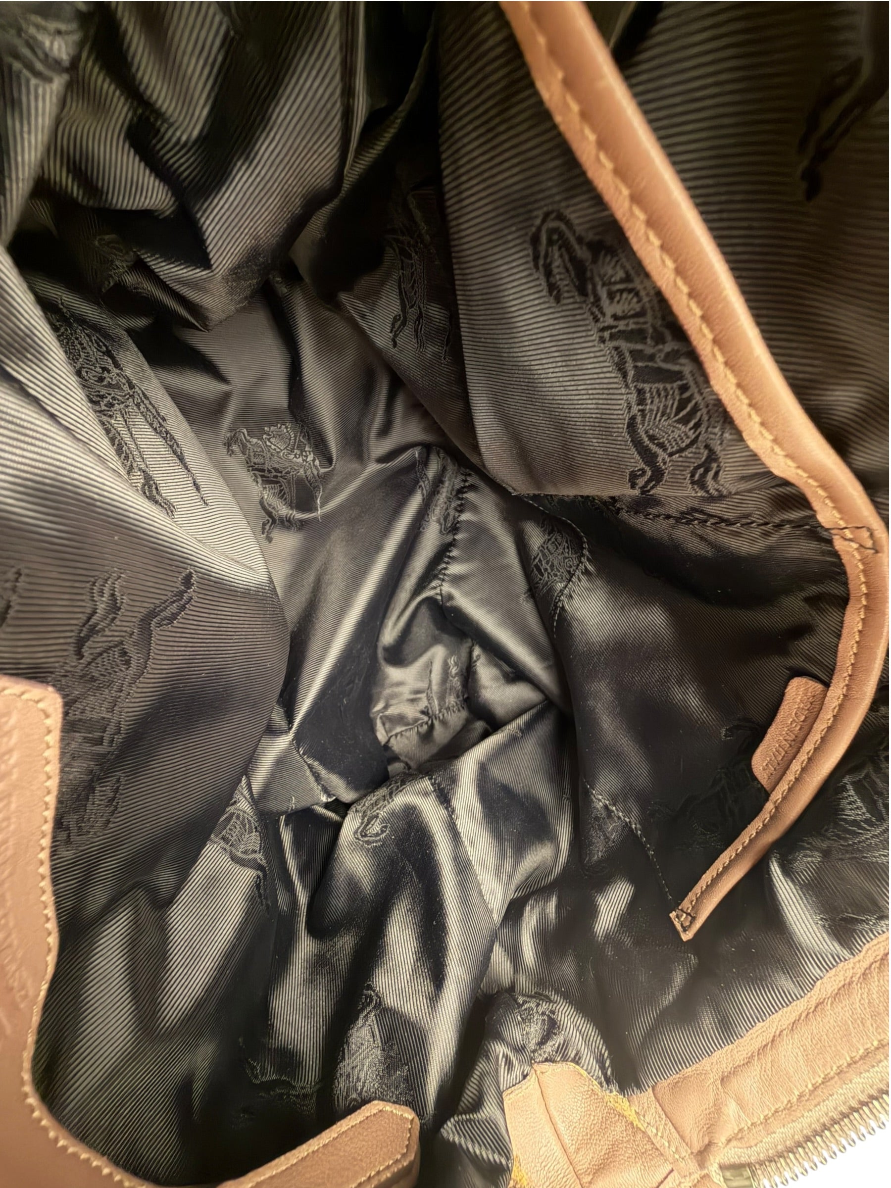 Burberry Purple Leather Ruffled Lowery Bag