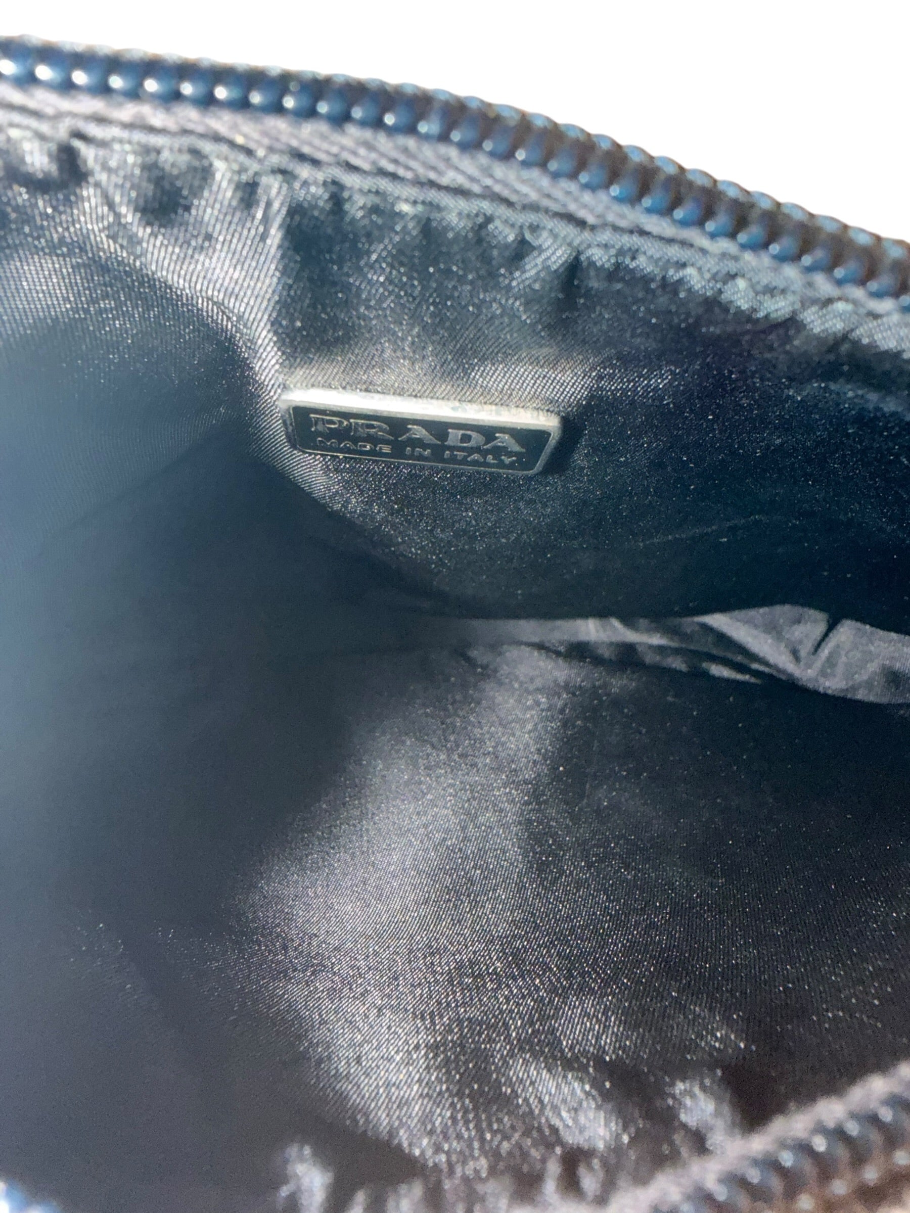 Prada Charcoal Gray Wool Sport Mini Hobo Bag