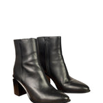 Alexander Wang Black Leather Gabi Cutout Heel Ankle Boots