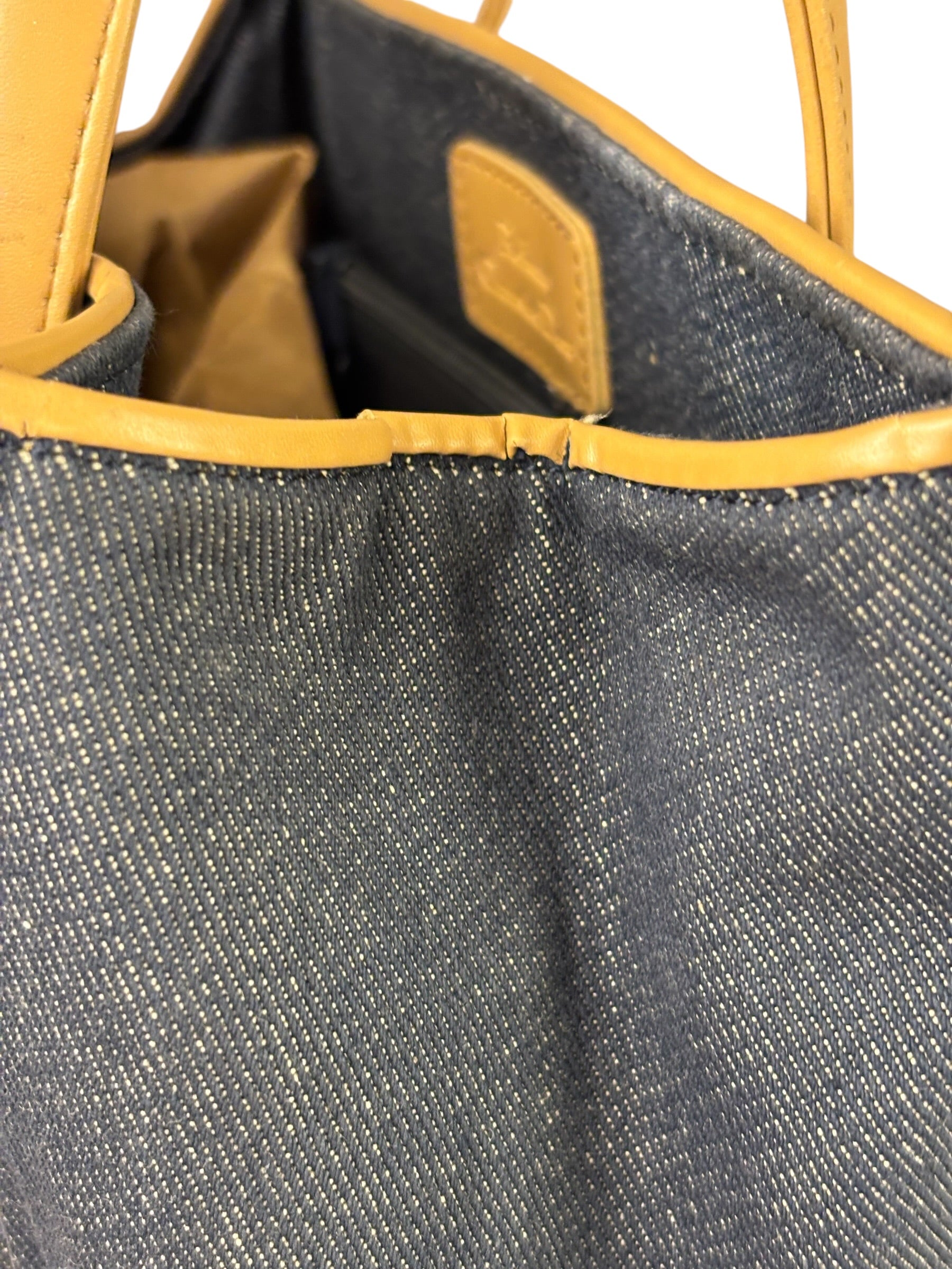 Christian Dior Beauty Parfums Denim/Leather Tote