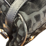 Chanel Black Velvet Leather Trim Kiss-Lock Two-Way Bag 2006
