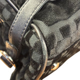 Chanel Black Velvet Leather Trim Kiss-Lock Two-Way Bag 2006