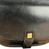 Dior Black Leather Vintage Flap Shoulder Bag