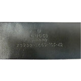 Gucci Black Leather G-Logo Buckle  Belt