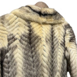 Furvan Vintage Black Intricately Trimmed Mink Fur Coat