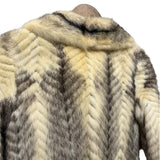 Furvan Vintage Black Intricately Trimmed Mink Fur Coat