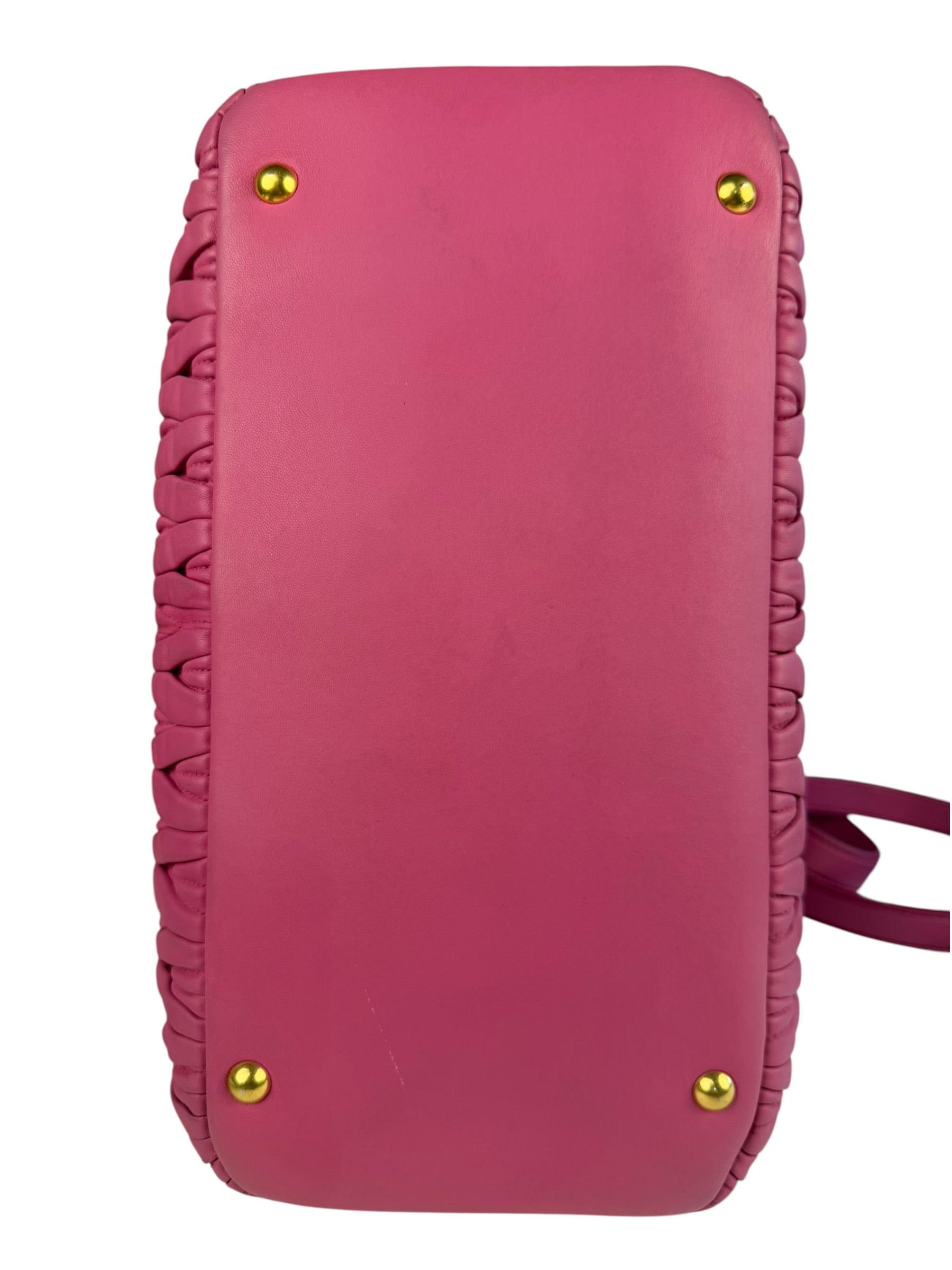 Miu Miu Pink Nappa Leather 2Way Tote Bag
