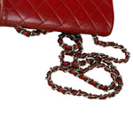 Chanel Red Quilted Leather Classic Mini Flap Bag 2012