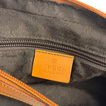 Gucci Vintage Brown Leather Lined Hobo Shoulder Bag