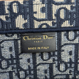 Christian Dior Navy Ecru Oblique Small Book Tote