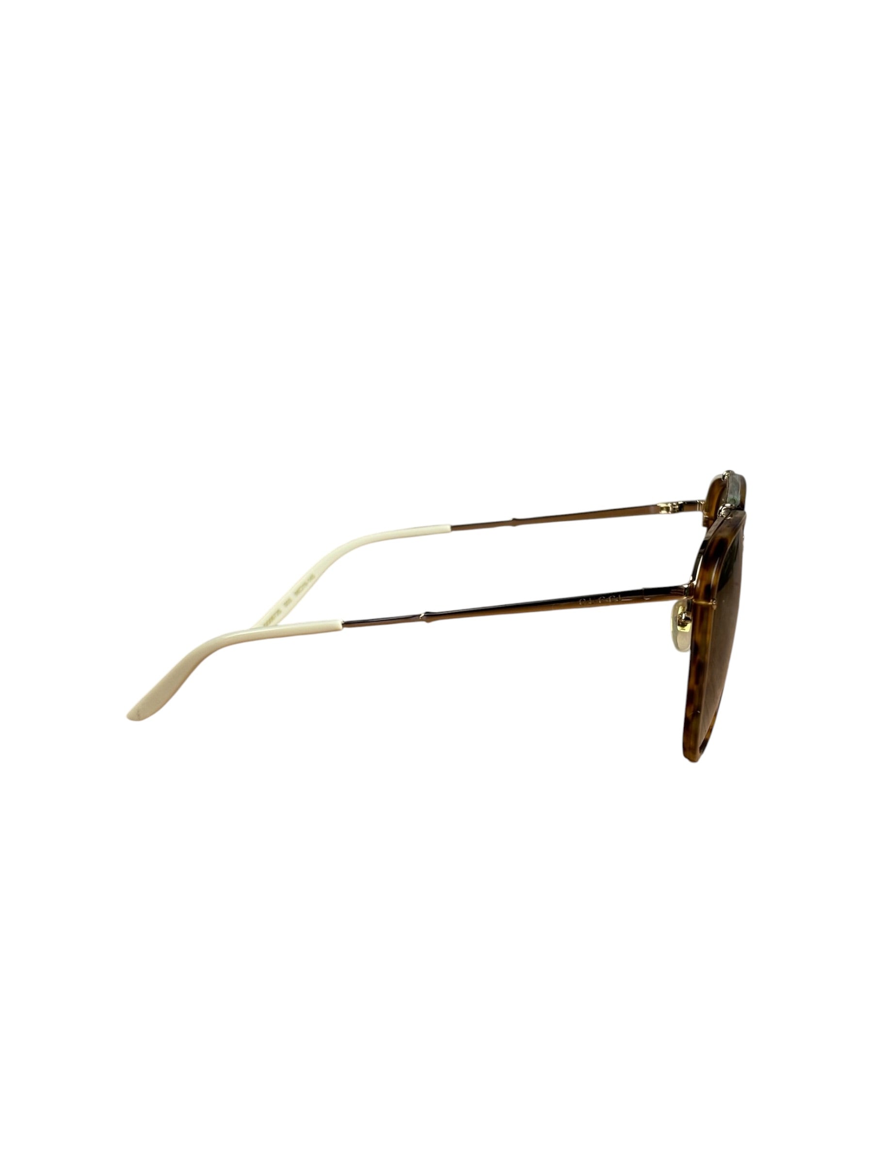 Gucci GG0672s Aviator Green Lenses Sunglasses