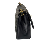 Chanel Black Quilted Leather Flap Bag 1989