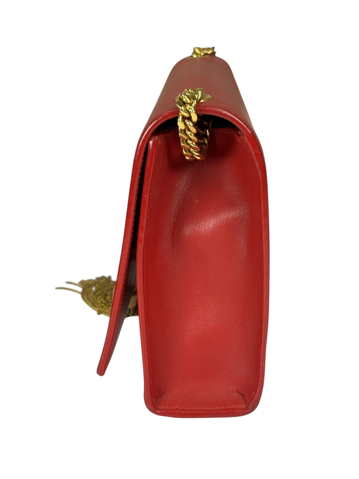 Yves Saint Laurent Red Leather Medium Kate Shoulder Bag