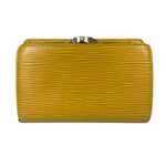 Louis Vuitton Epi Kiss Lock Wallet Yellow