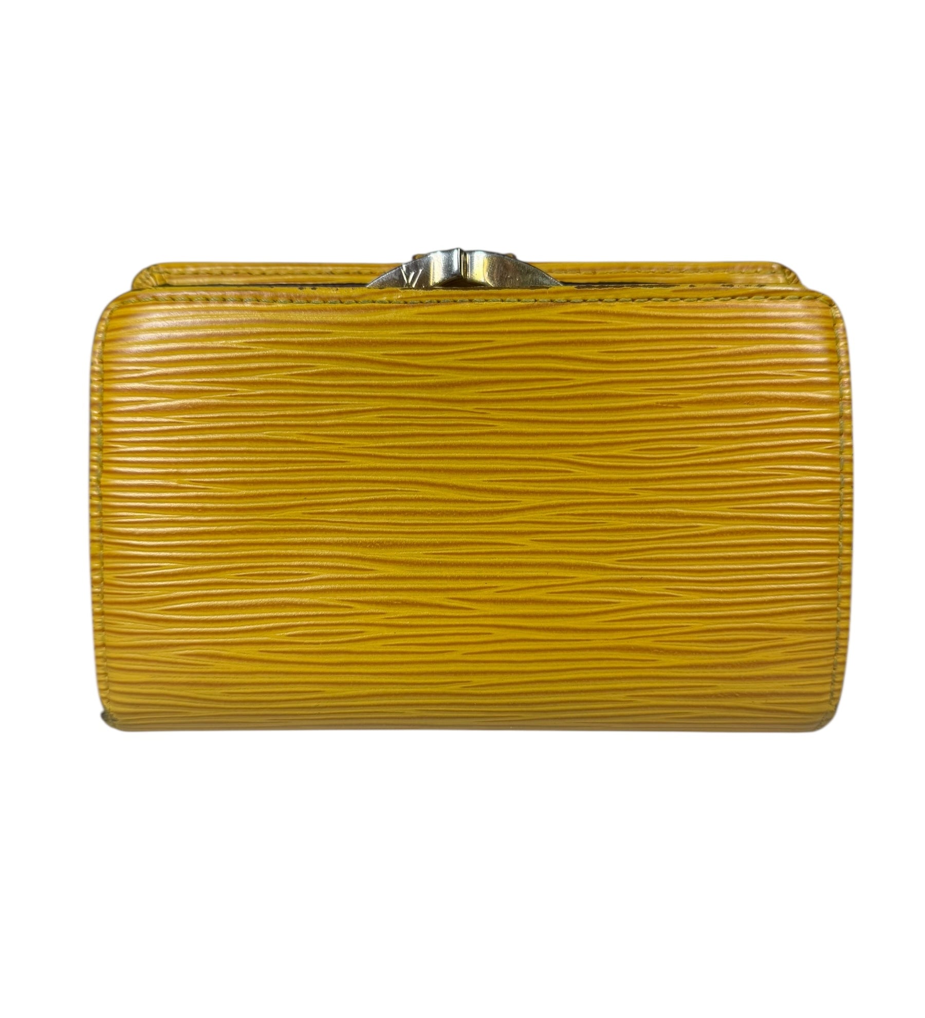 Louis Vuitton Epi Kiss Lock Wallet Yellow
