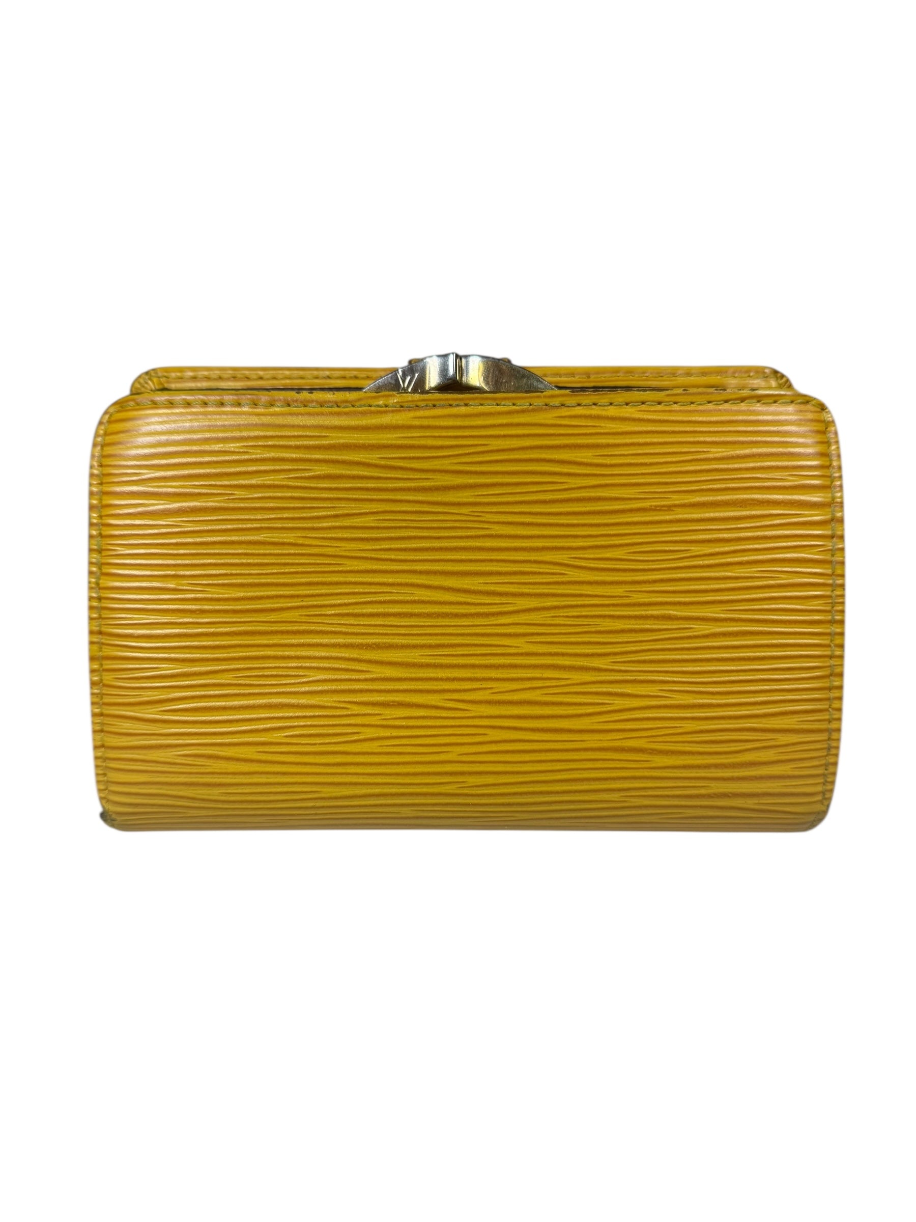 Louis Vuitton Epi Kiss Lock Wallet Yellow