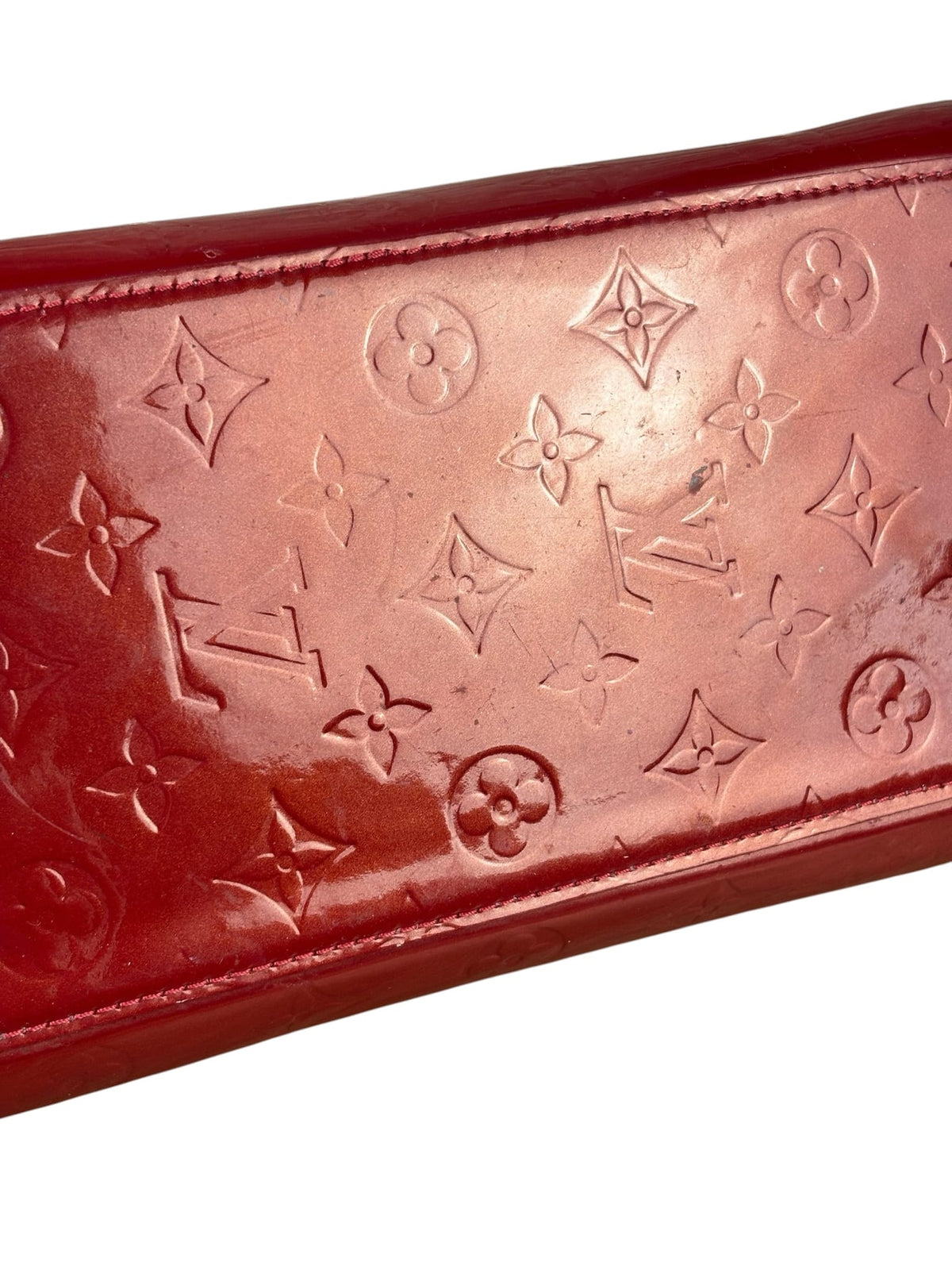 Louis Vuitton Red Vernis Sherwood Shoulder Bag