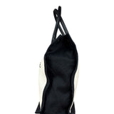 Saint Laurent Beige/Black Rive Gauche Canvas Tote Bag