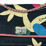Chanel Multicolor Canvas Bird Print 2.55 Flap 2001