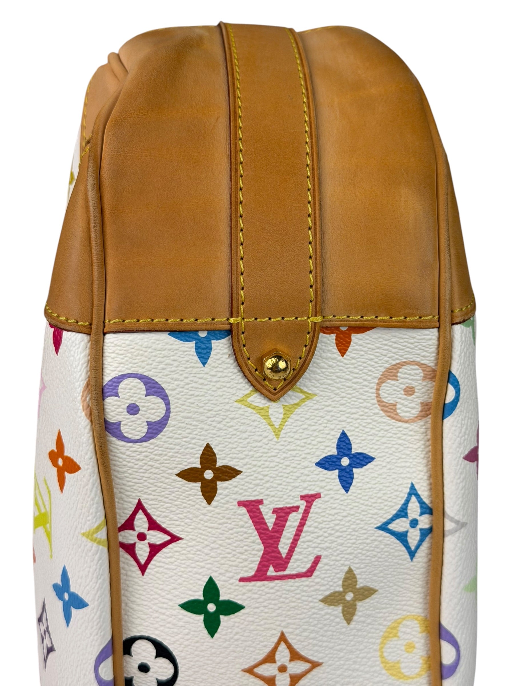 Louis Vuitton White Murakami Greta Hobo Shoulder Bag