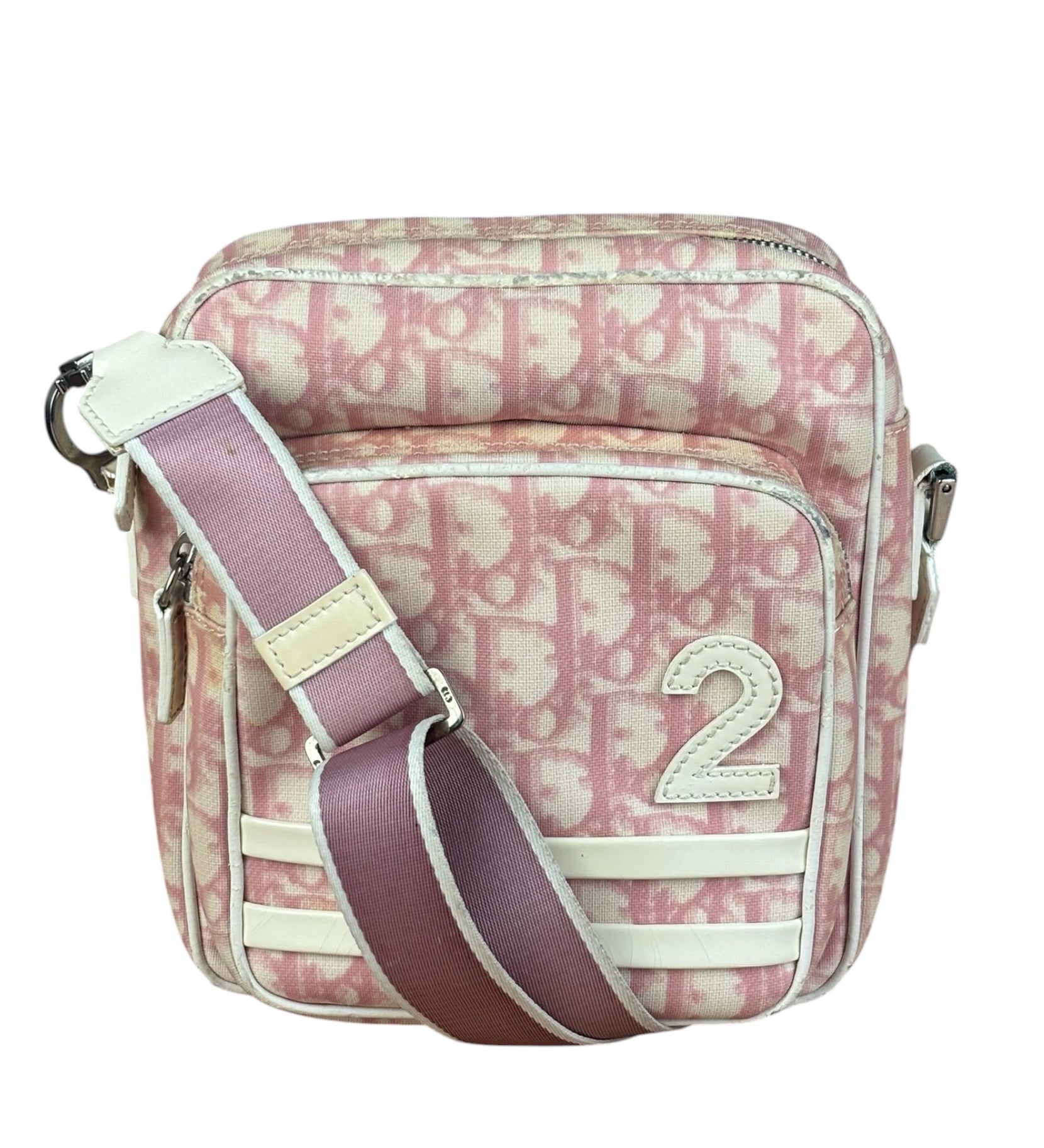 Christian Dior Vintage Pink Oblique Trotter "2" Crossbody