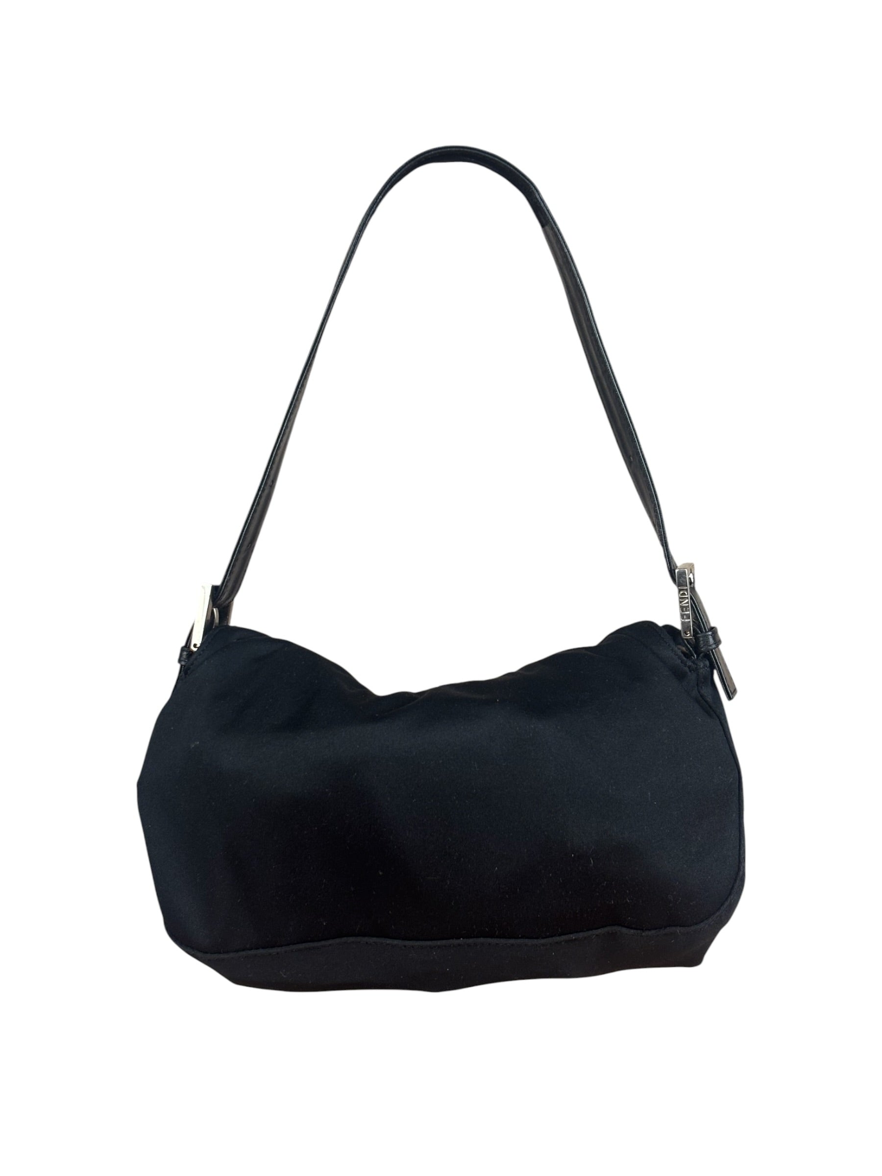 Fendi Vintage Black Mamma Baguette Shoulder Bag