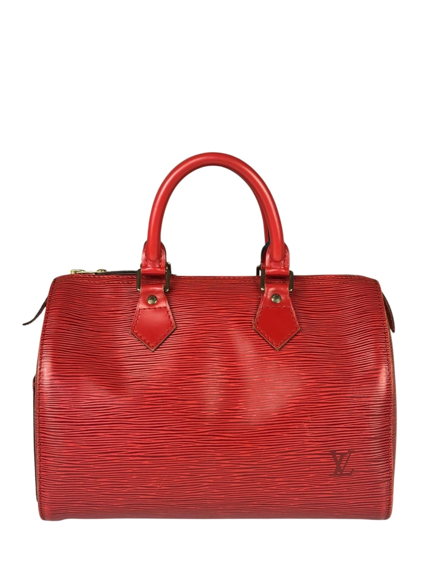 Louis Vuitton Red Epi Leather Speedy 25cm