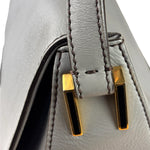Fendi Grey Leather Flap Bag