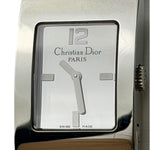 Dior Silver Dial Black Leather Strap D78-100