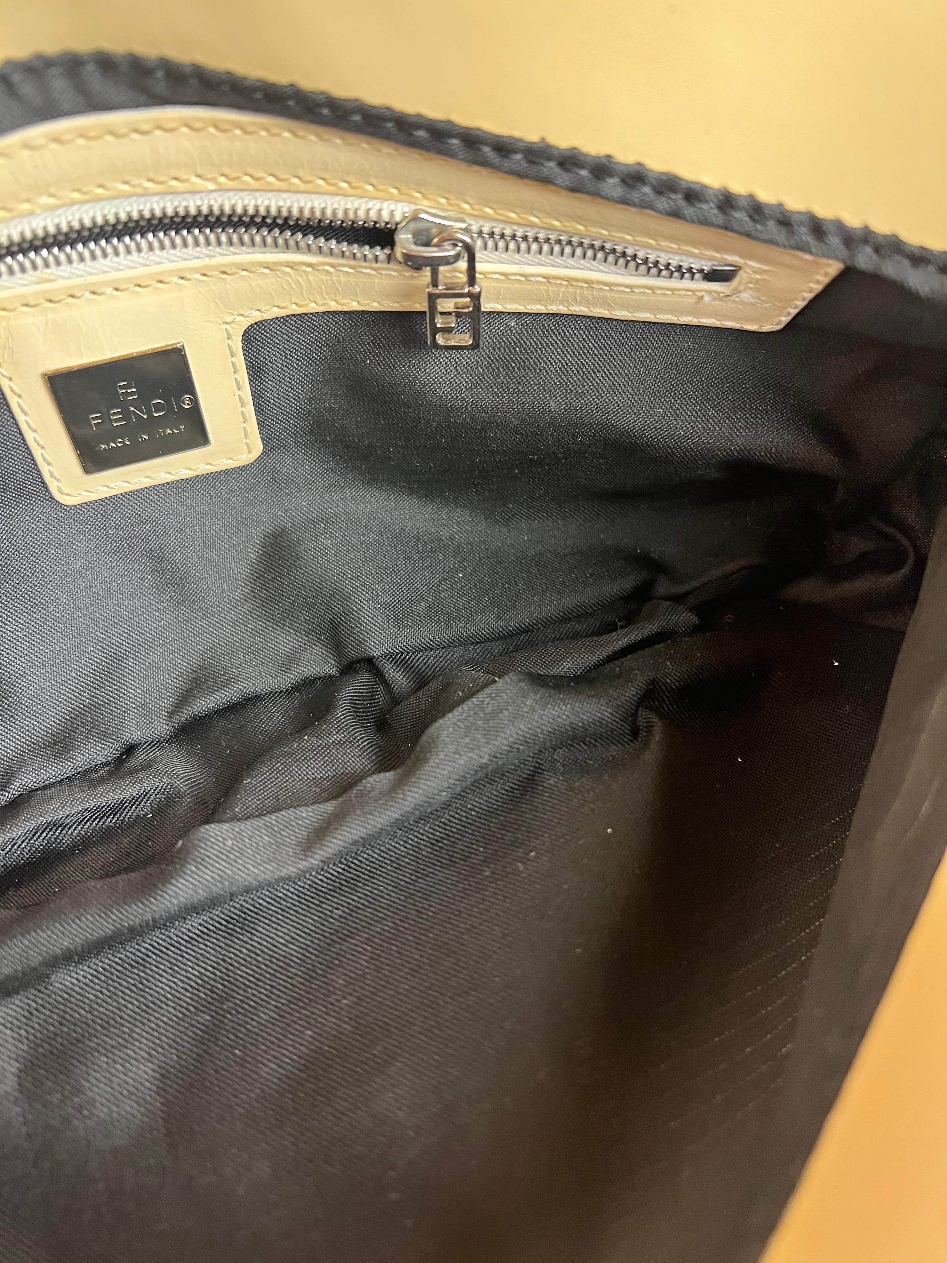 Fendi Vintage Beaded Baguette White