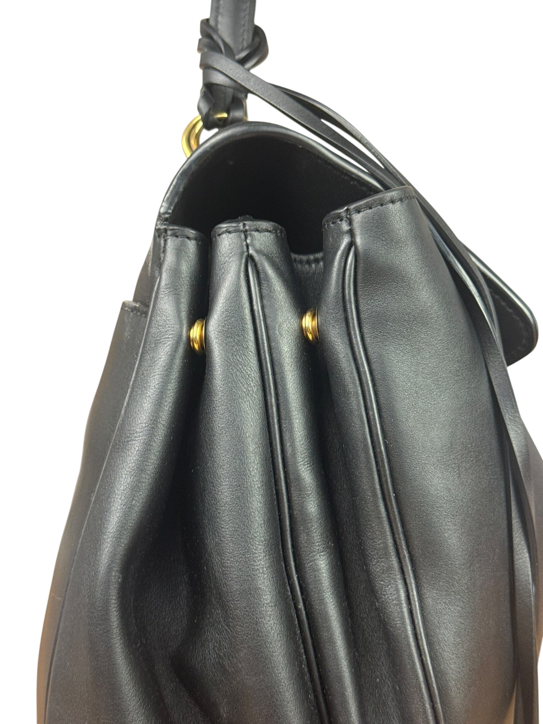 Balenciaga Large Rodeo Leather 2Way Handbag Black
