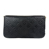 Louis Vuitton Black Leather Monogram Felicie Pochette