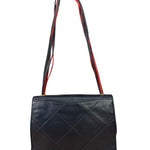 Chanel Vintage Navy/Red Quilted Leather Flap Bag 1989