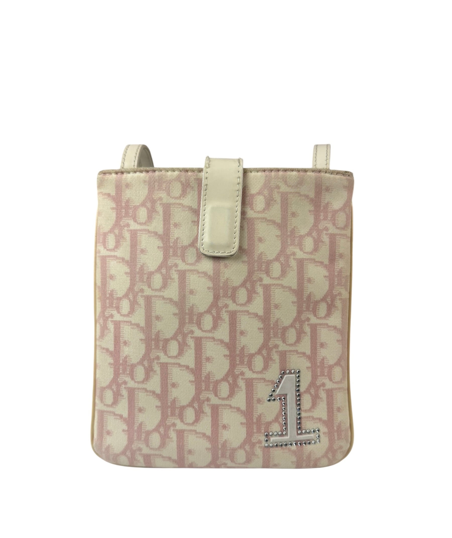 Dior Trotter Pink Canvas Crossbody Pouch