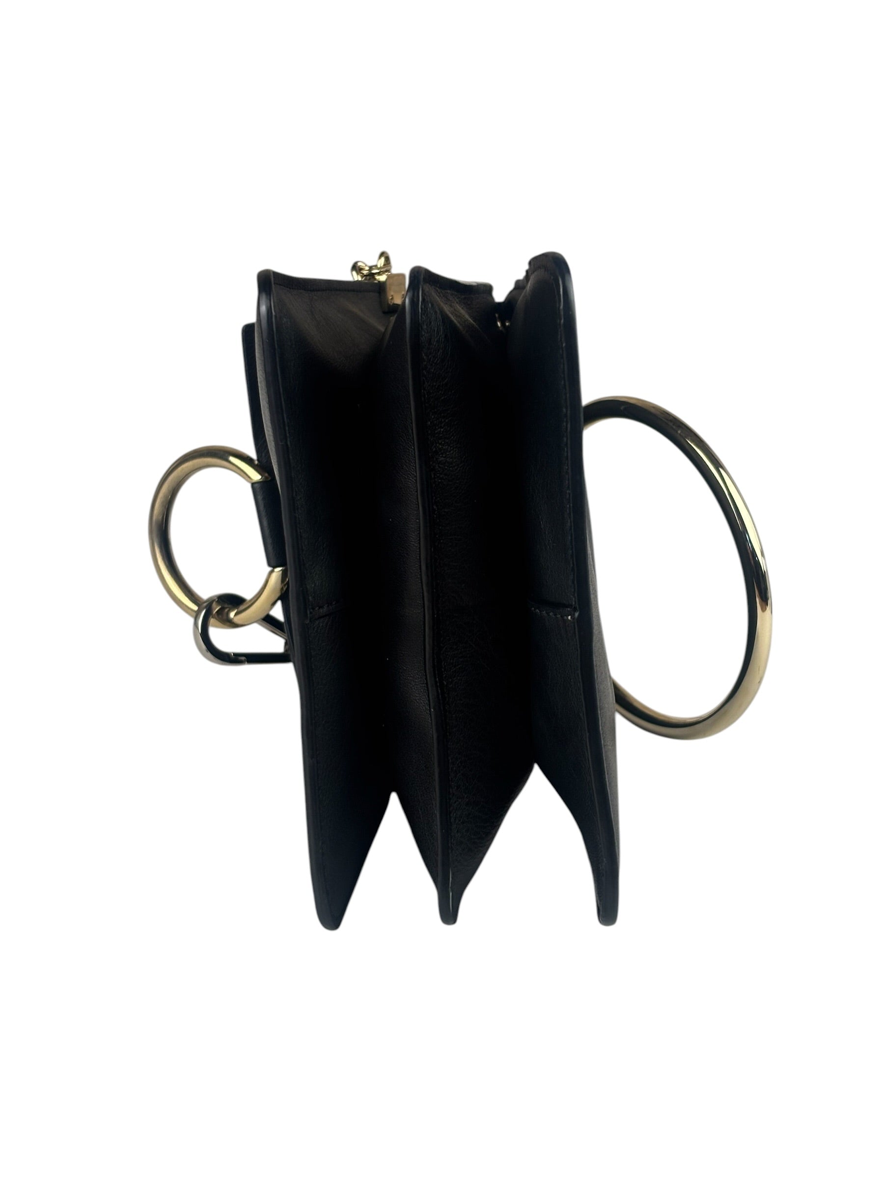 Chloe Black Suede/Leather Faye Bracelet Crossbody Bag