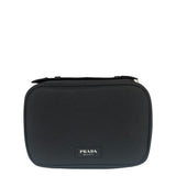 Prada Beauty Black Canvas Travel Cosmetic Pouch
