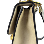 Gucci Textured Calfskin Bee Star Sylvie Shoulder Bag White