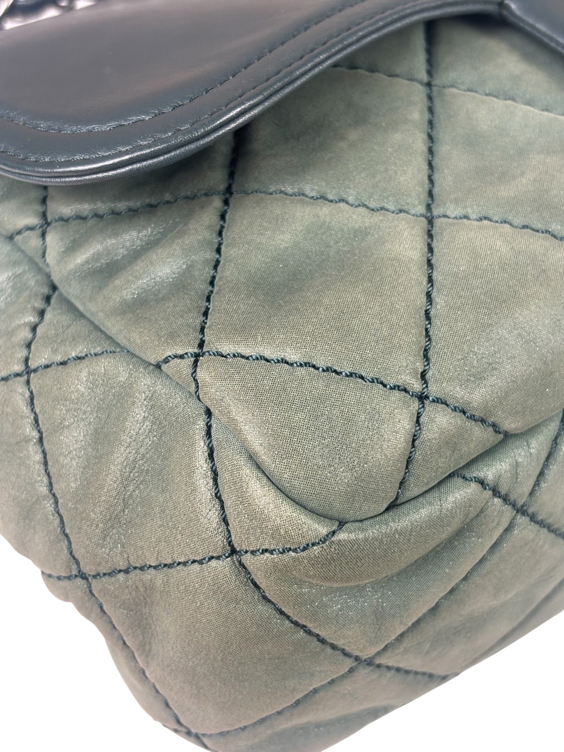 Chanel Sage Green Quilted Leather Flap Bag 2011