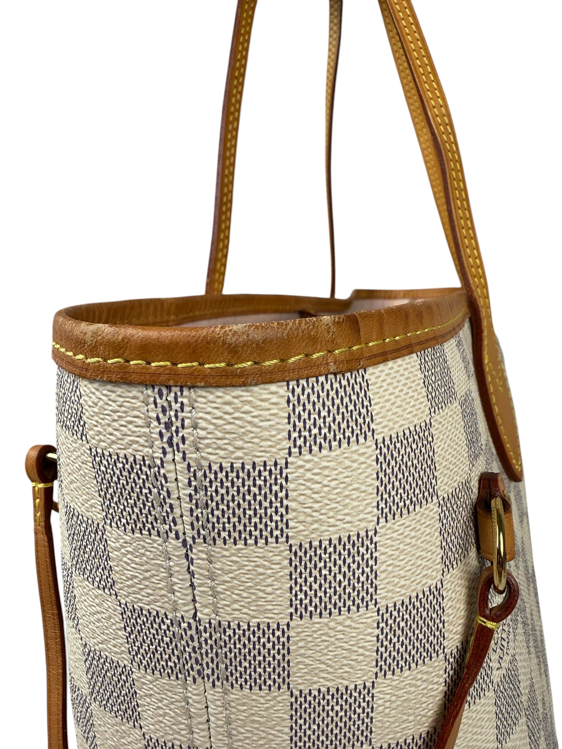 Louis Vuitton Damier Azur Neverfull MM w/ Pouch