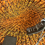 Prada Knit Polyester Black/Orange Beanie