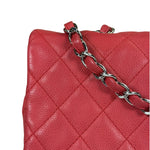Chanel Red Quilted Caviar Leather Flap Bag 2008