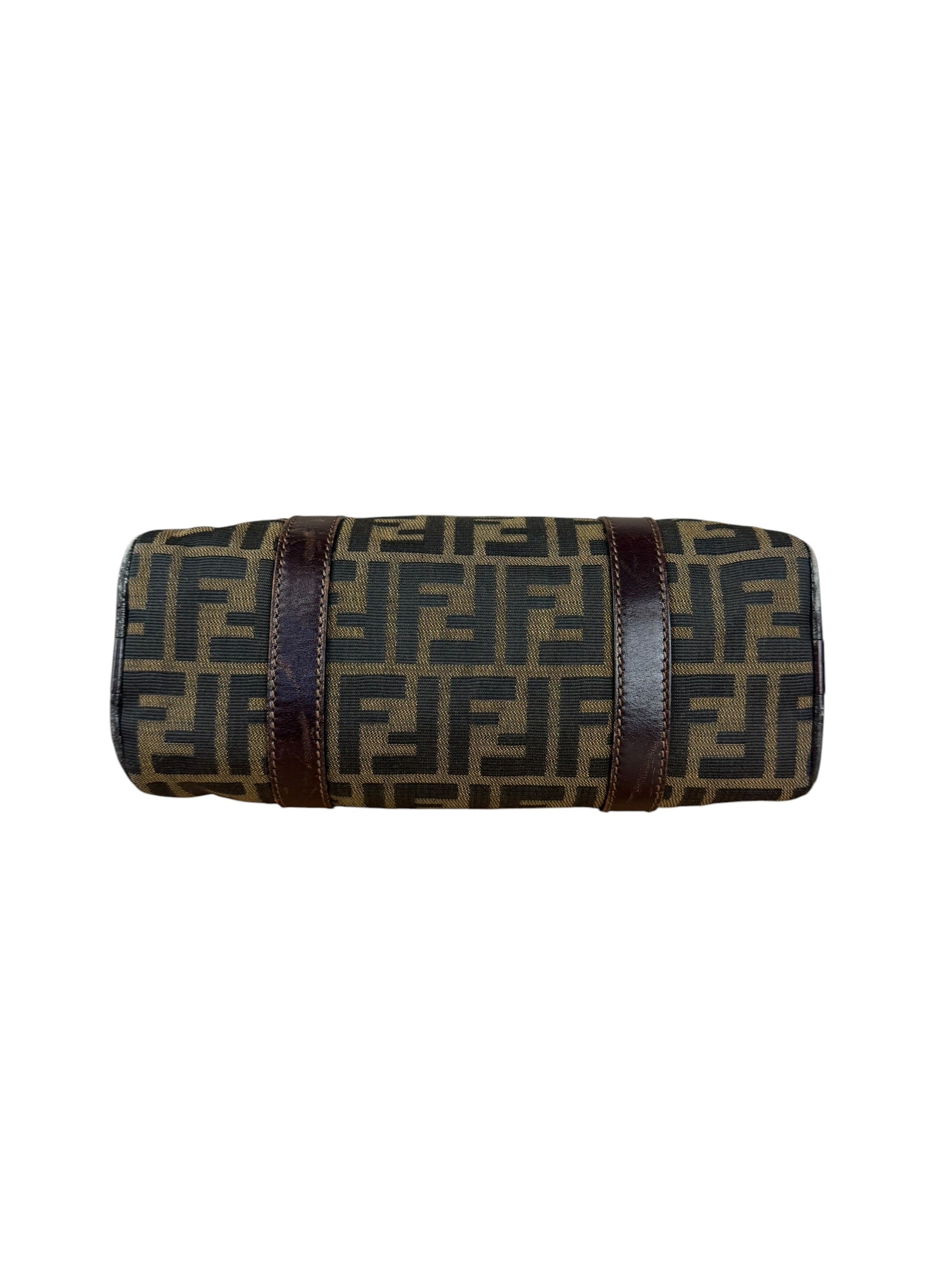 Fendi Vintage FF Zucca Print Mini Boston Handbag
