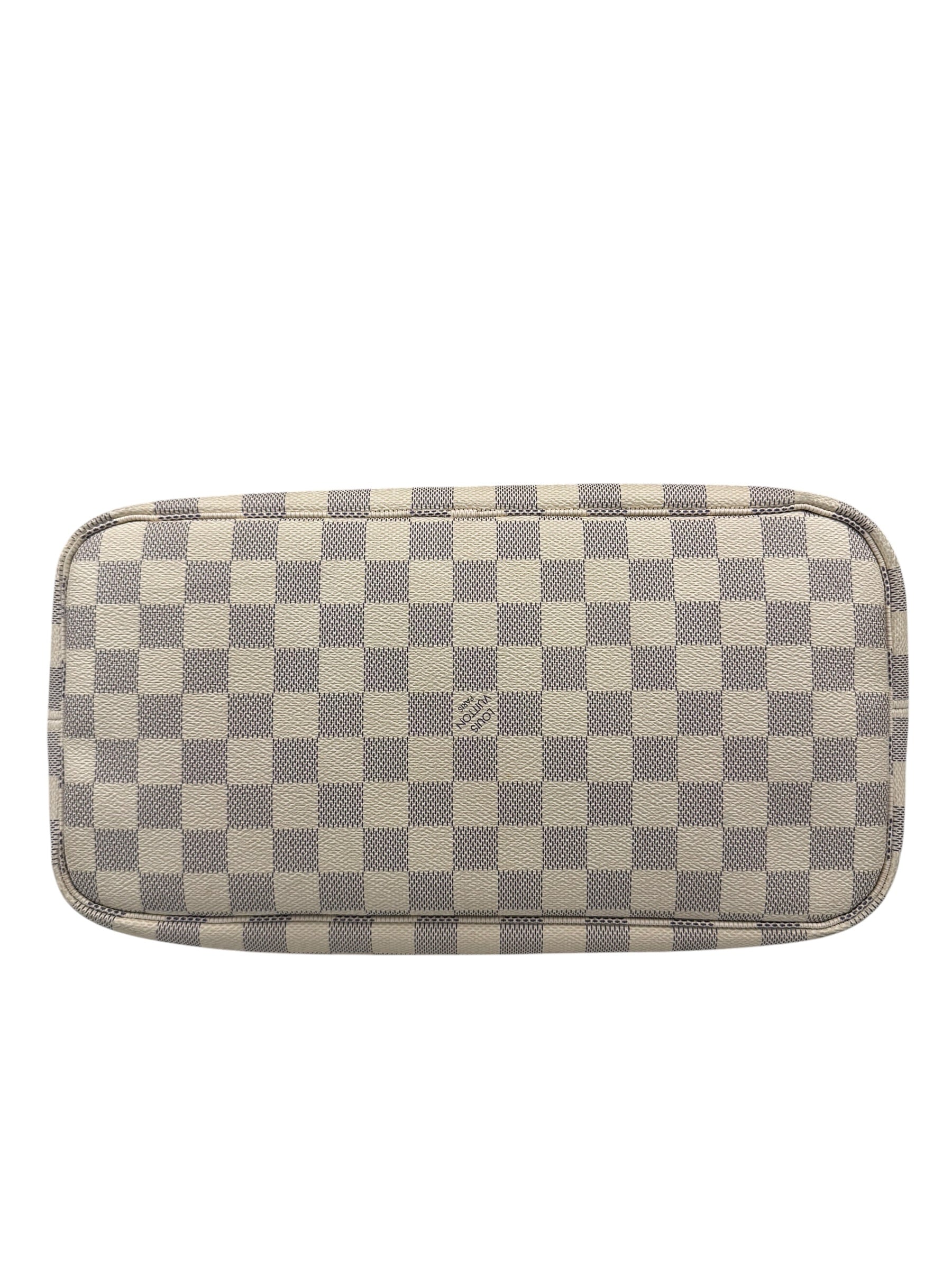 Louis Vuitton Damier Azur Neverfull MM w/ Pouch