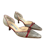 Manolo Blahnik Lizard Skin Kitten Heels