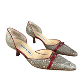 Manolo Blahnik Lizard Skin Kitten Heels