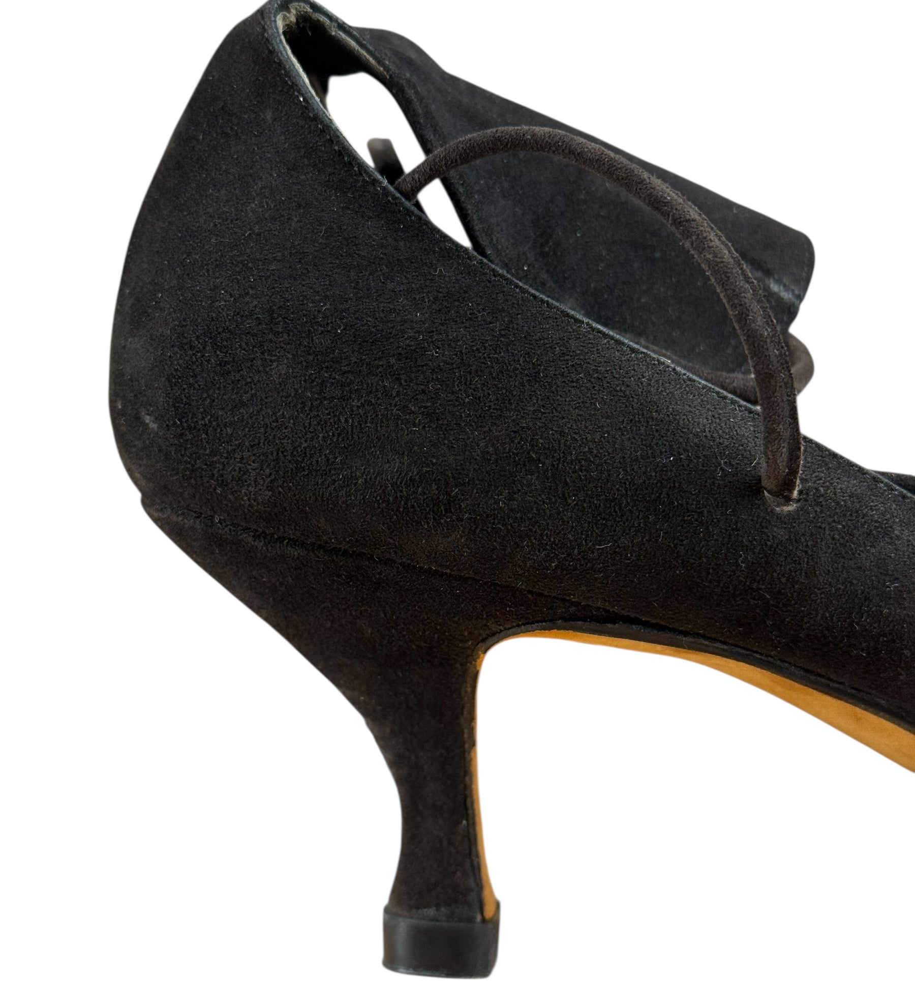 Manolo Blahnik Brown Suede Strappy Heels