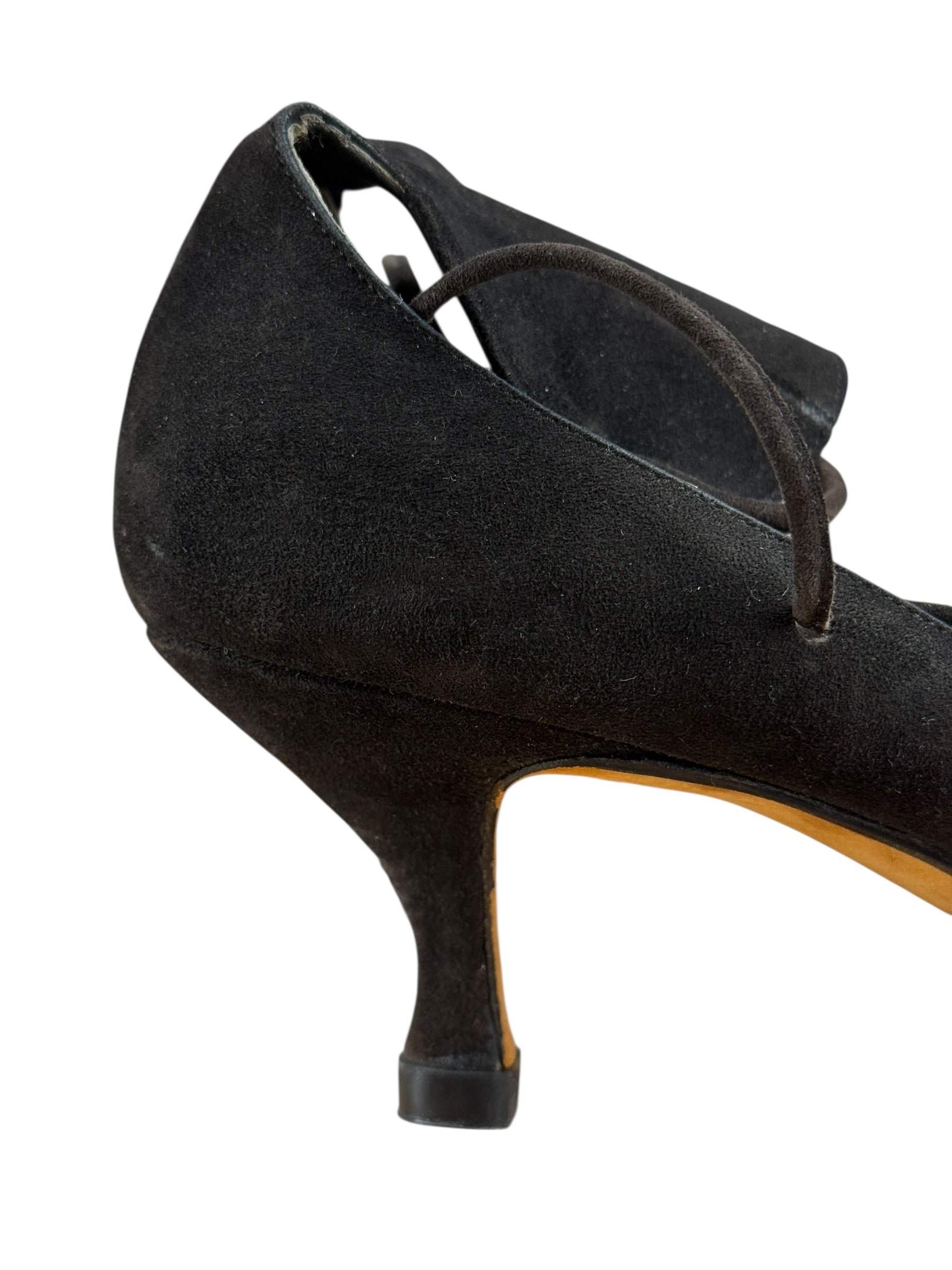 Manolo Blahnik Brown Suede Strappy Heels